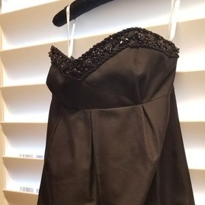 Shoshanna black strapless dress size 10